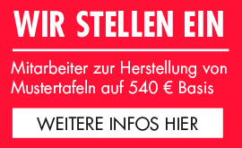 Störer Stellenangebot Minijob Mustertafeln neu